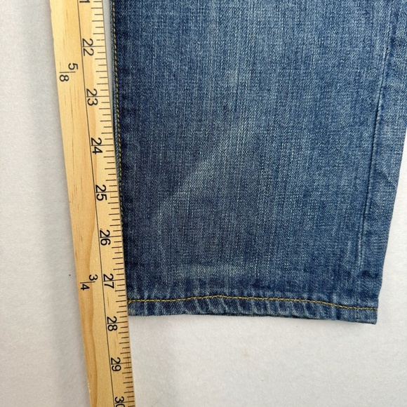 Rugby Ralph Lauren Jeans Size 27 Straight Leg Patch Work Distressed Vintage - Picture 10 of 16